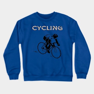 Cycling by man Crewneck Sweatshirt